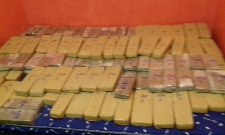 Golpe al Narcotráfico: Secuestraron 130 kilos de marihuana