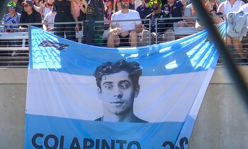 Colapinto a los argentinos que participarán del banderazo en el GP de Brasil: “Son unos genios totales”