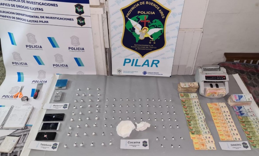 Apresan a un dealer con más de 90 dosis de cocaína en Derqui