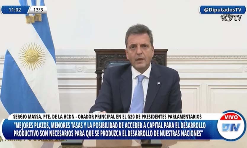 Massa: "Argentina es deudor financiero pero acreedor ambiental global"