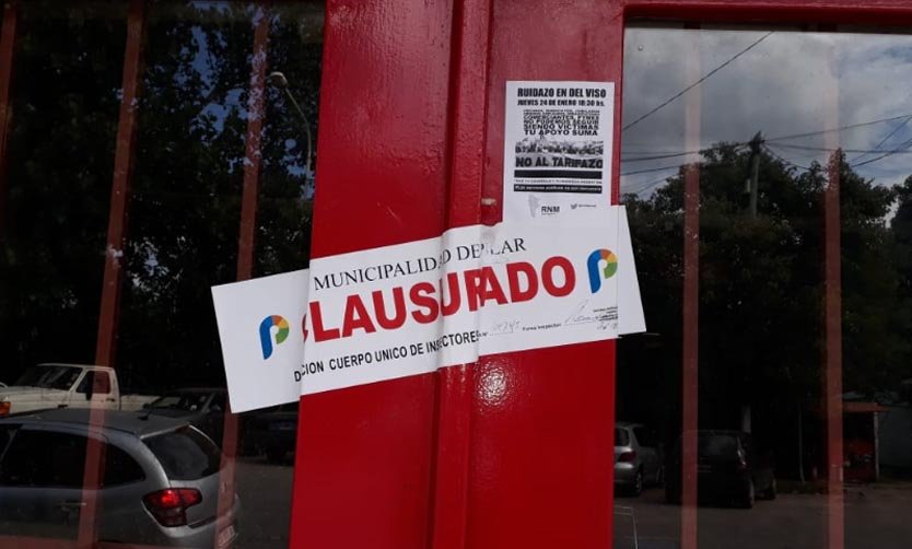 Clausuran un supermercado en Del Viso