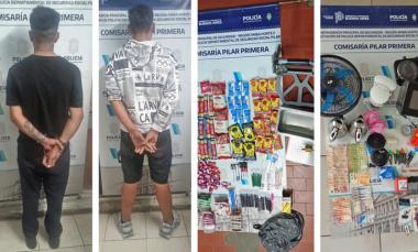 Detienen a dos delincuentes tras el robo en una escuela de Pilar