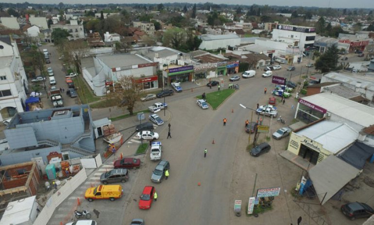 Un dron, 18 móviles y 35 efectivos; un nuevo operativo de saturación de seguridad en Pilar