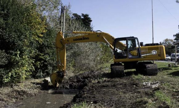 Realizan obras de saneamiento para evitar inundaciones