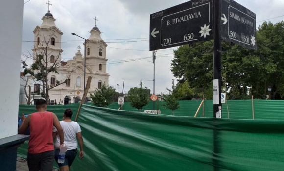 Avanzan las obras de puesta en valor del centro de Pilar