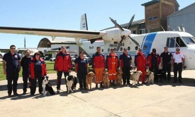 Caso Maldonado: La Brigada canina de Pilar; presente en el hallazgo de un cuerpo en el río Chubut